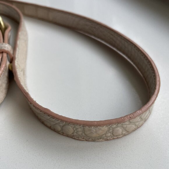 Brahmin Katie Croc- Embossed Crossbody Bag - Blush - Picture 9 of 9